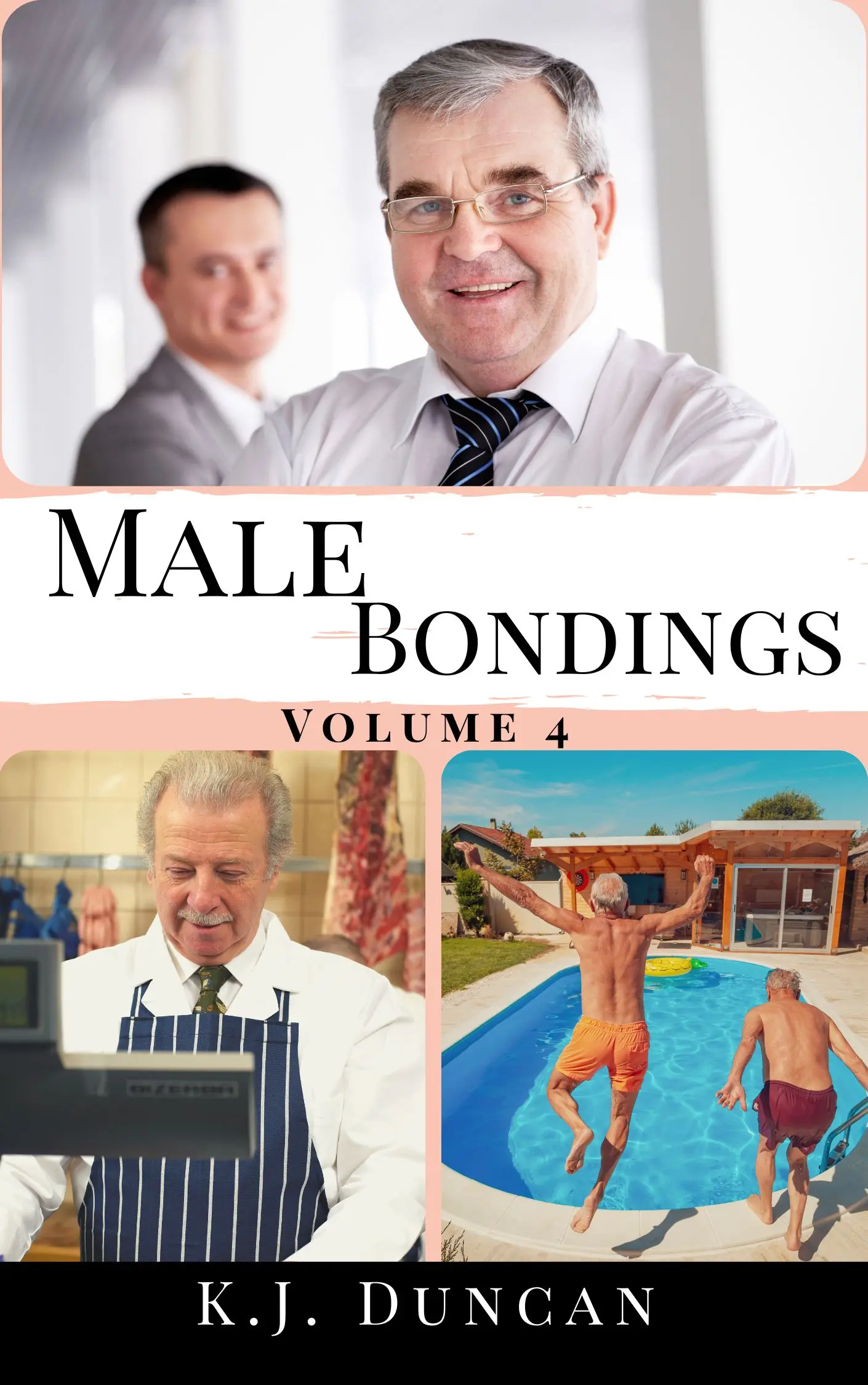 Male Bondings 4 book cover showing several sexy older men